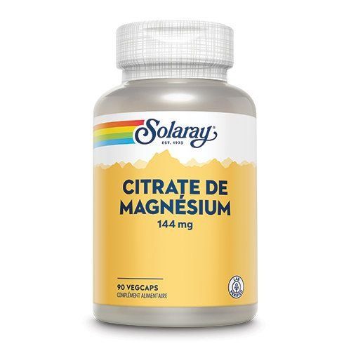 Citrate de Magnésium 144mg 90 capsules végétales  - Solaray