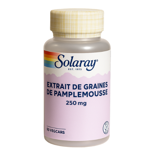 Extrait de graines de Pamplemousse 250 mg 60 capsules végétales  - Solaray